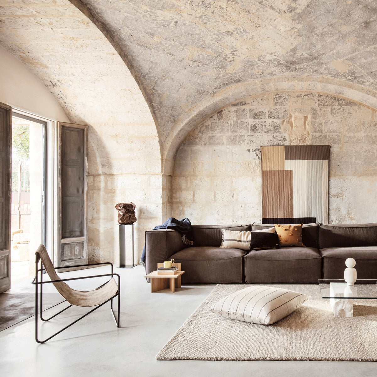 Ferm Living Desert Loungestuhl Gestell schwarz