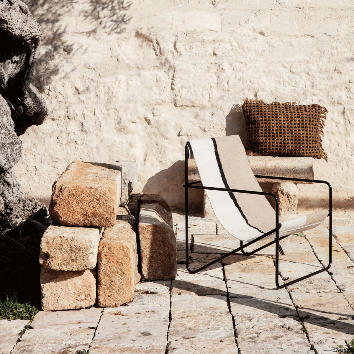 Ferm Living Desert Loungestuhl Gestell schwarz