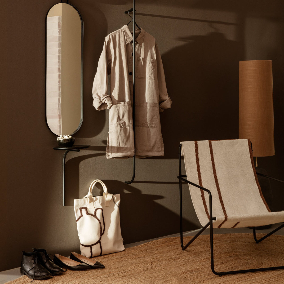 Ferm Living Desert Loungestuhl Gestell schwarz