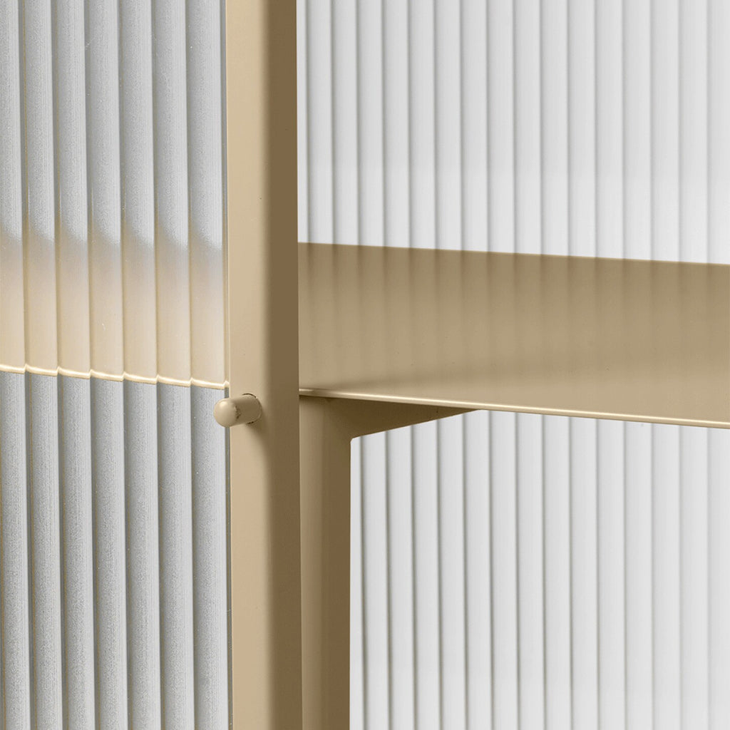 Ferm Living Haze Sideboard geriffeltes Glas
