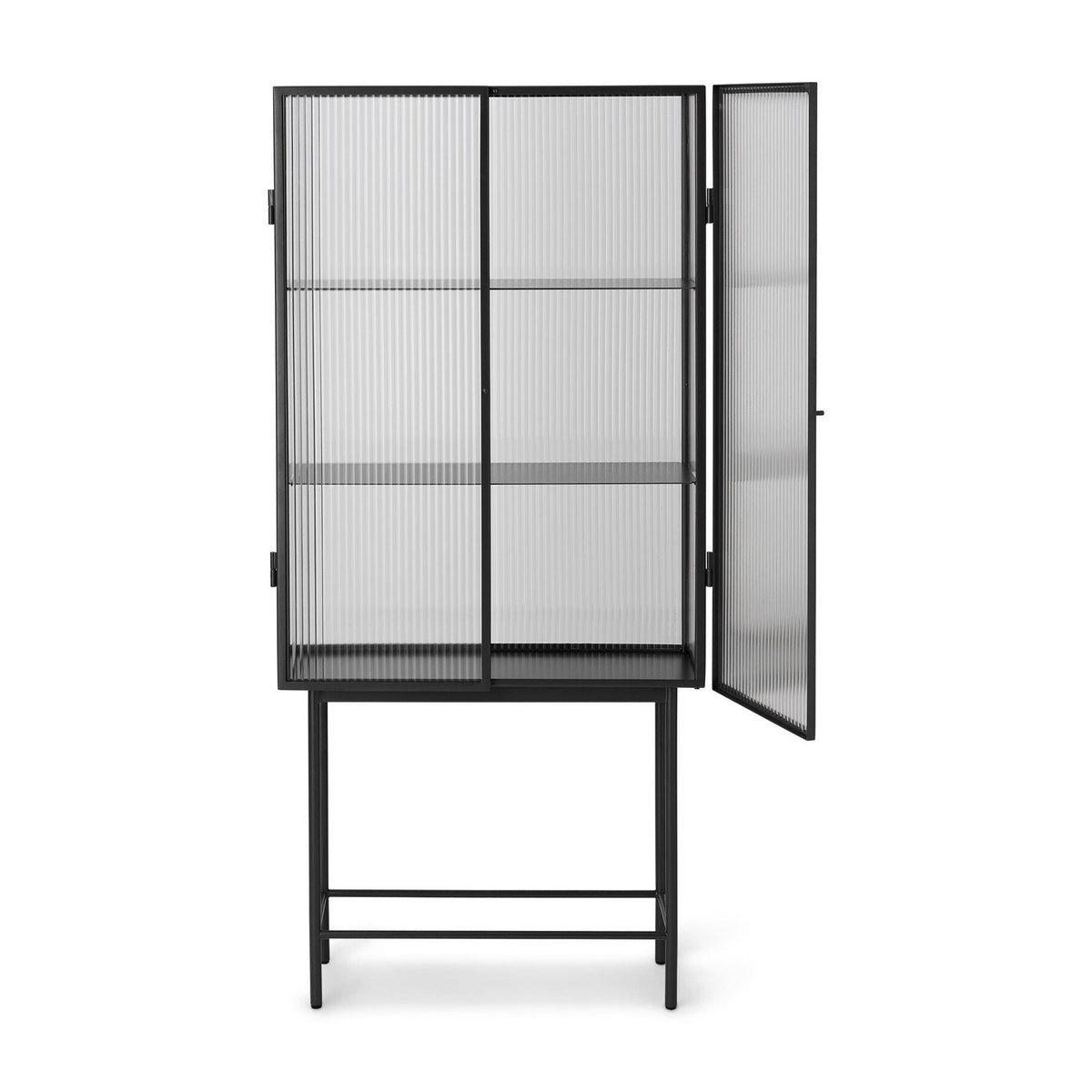 Ferm Living Haze Vitrine geriffeltes Glas