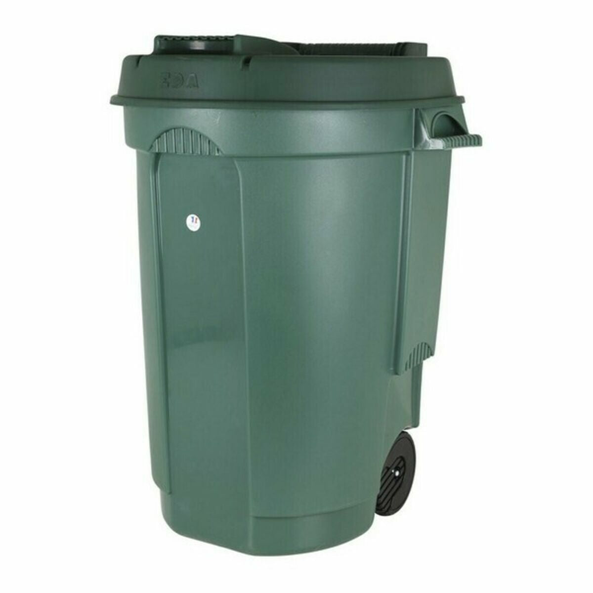 Cubo de basura con ruedas de 110 L, verde (2 unidades) — imagen 2
