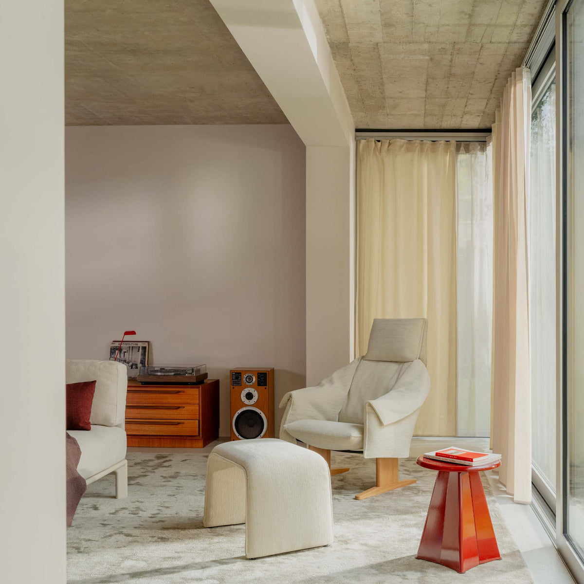 Vitra Bascule Highback & Ottoman drehbar Sessel