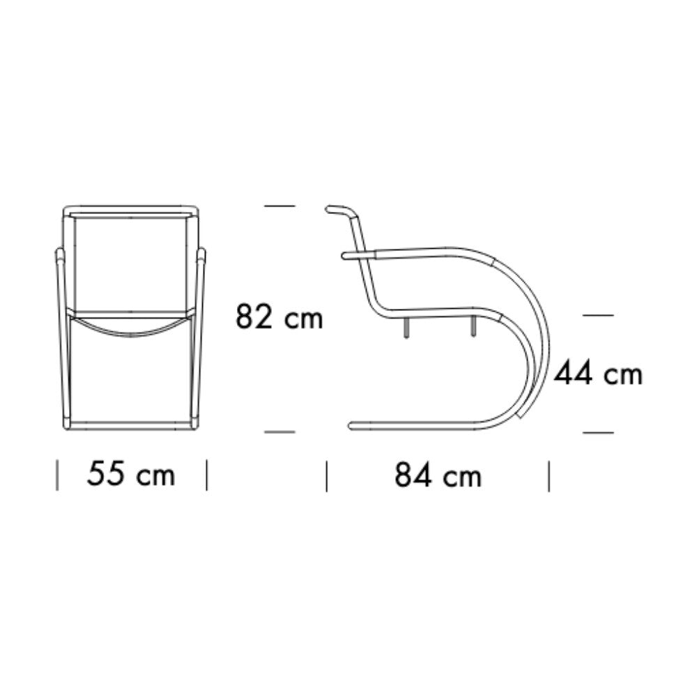 Thonet S 533 RF Freischwinger Armlehnstuhl