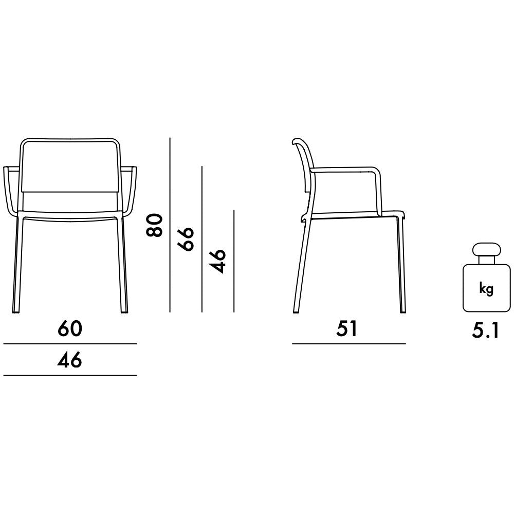 Kartell Audrey Gartenarmlehnstuhl