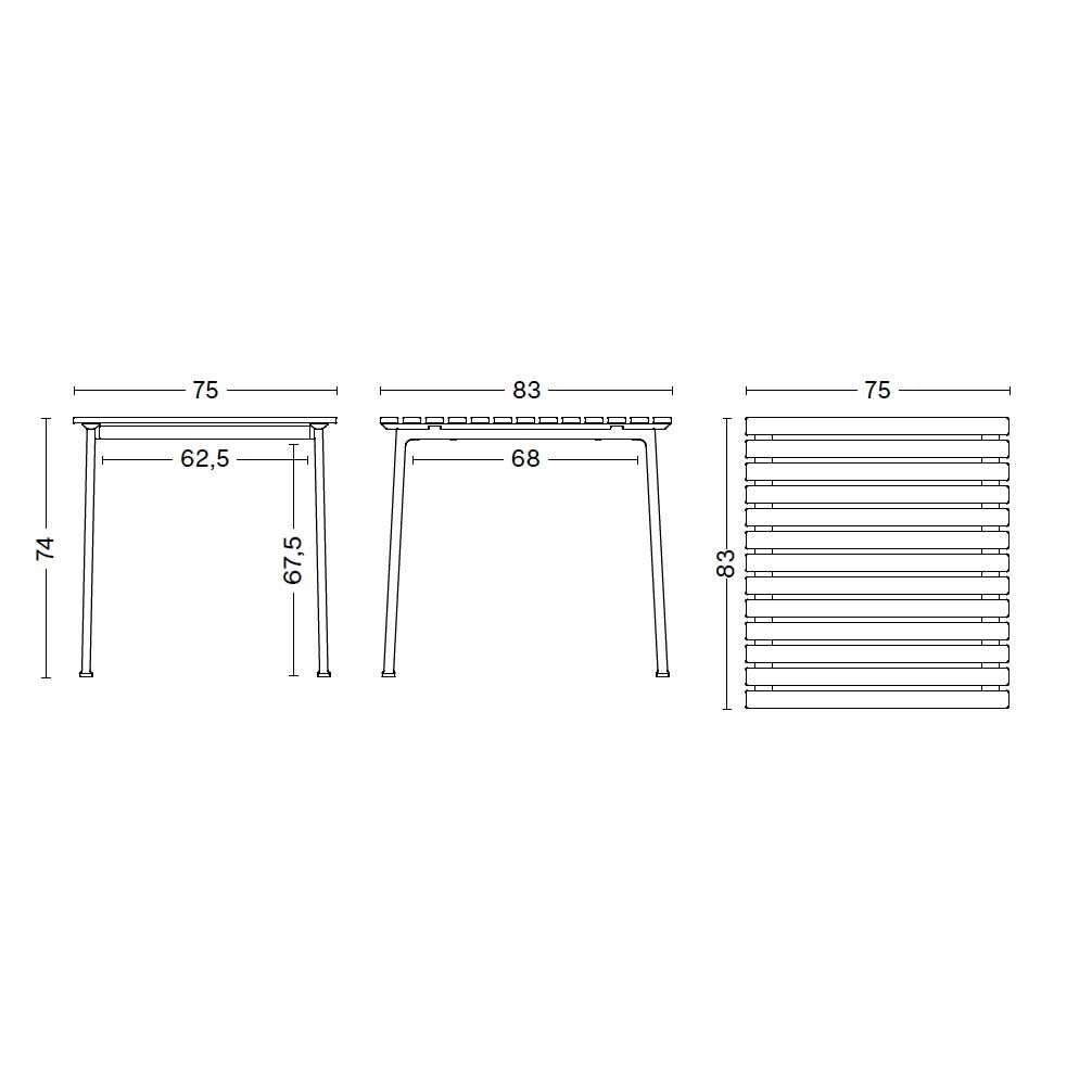 HAY Traverse Gartentisch 75x83cm
