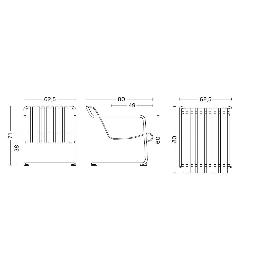 HAY Palissade Cantilever Lounge Chair Low Feuerverzinkt