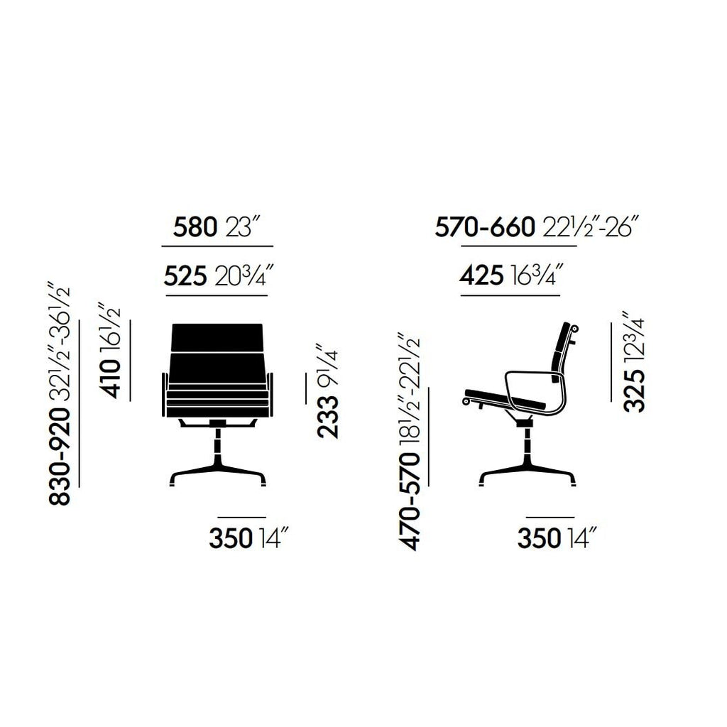 Vitra EA 231 Soft Pad Aluminium Chair Bürostuhl