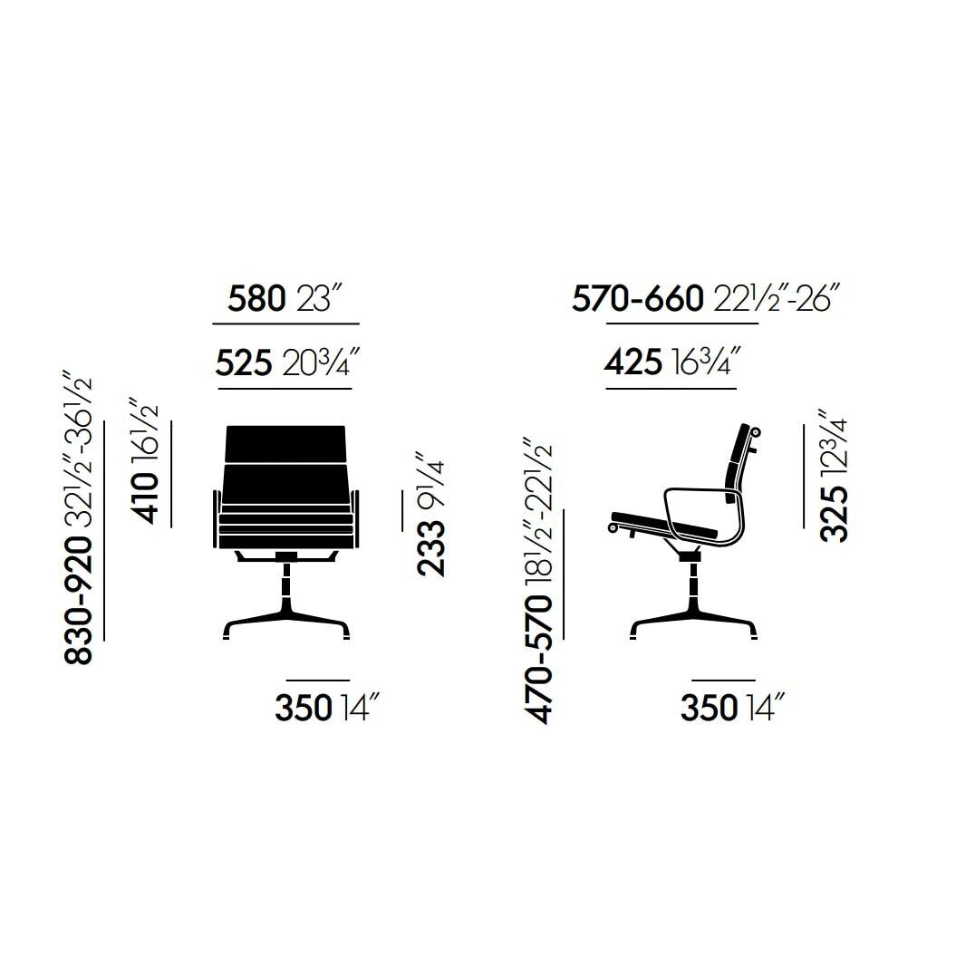 Vitra EA 231 Soft Pad Aluminium Chair Bürostuhl
