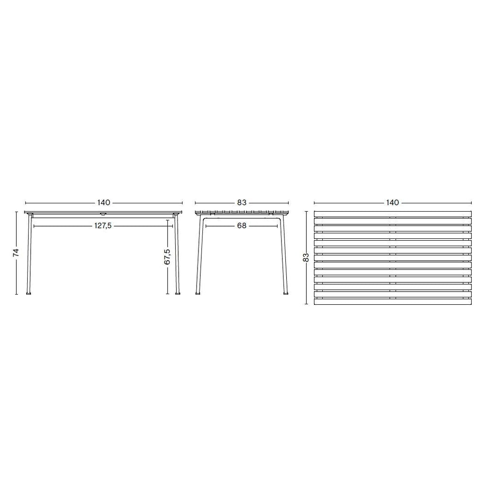 HAY Traverse Gartentisch 140x83cm