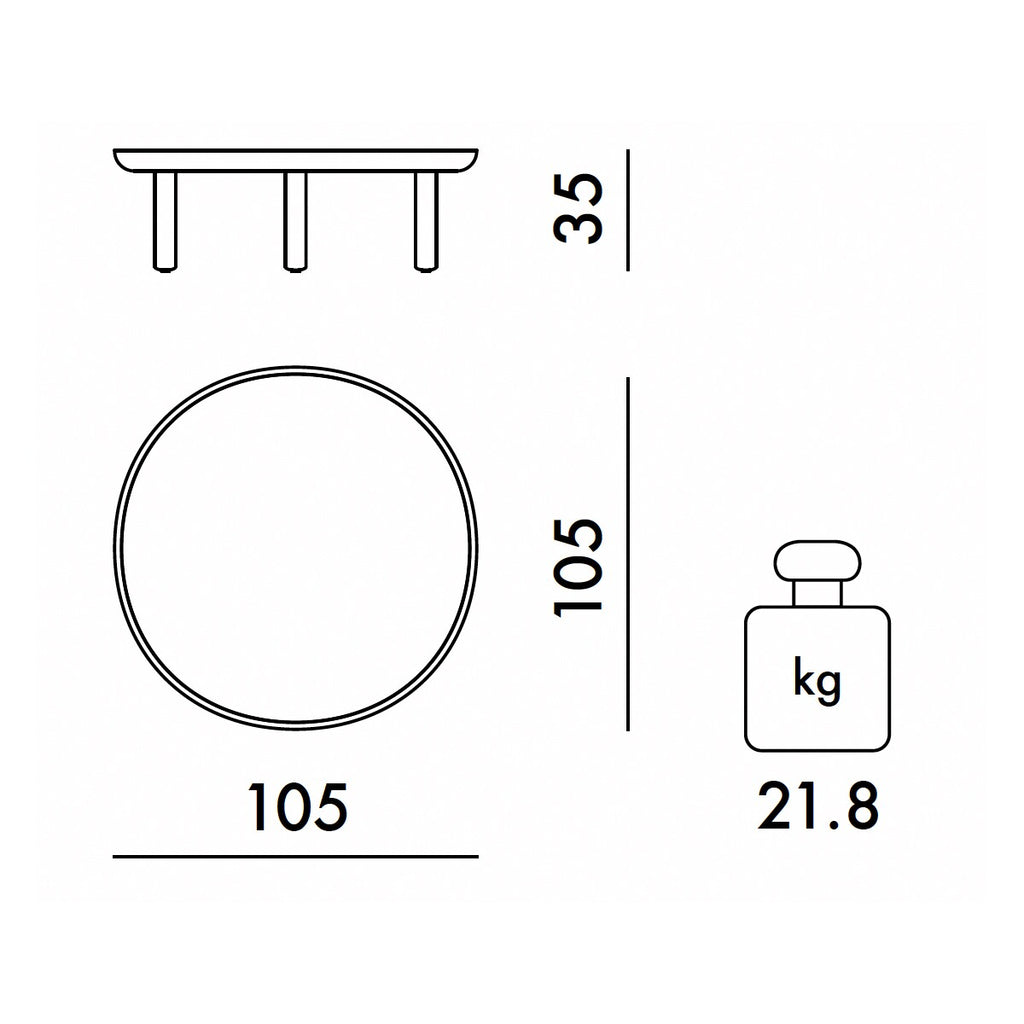 Kartell K-Top Beistelltisch Ø 105cm