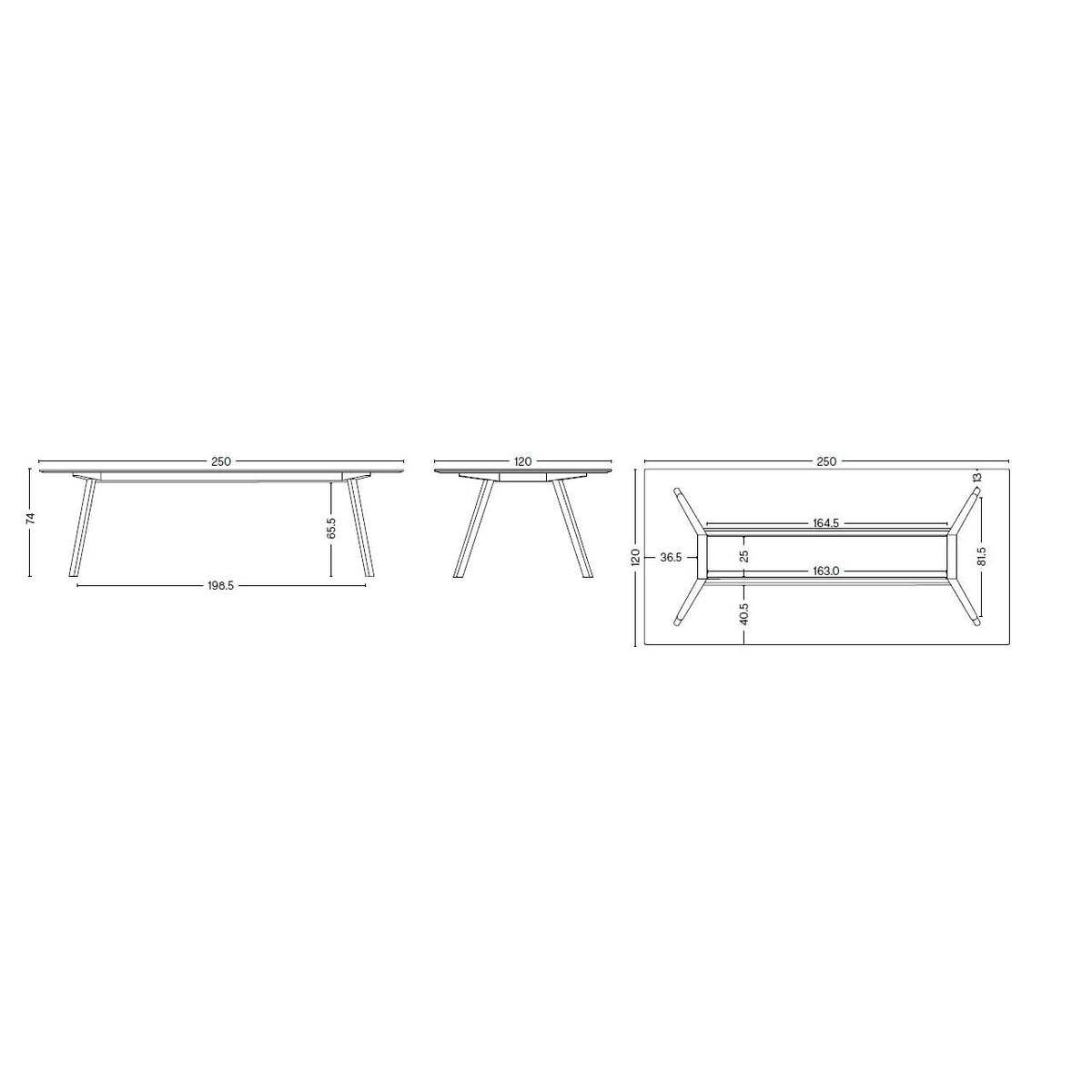 HAY Copenhague CPH30 2.0 Esstisch Laminat 250x120cm