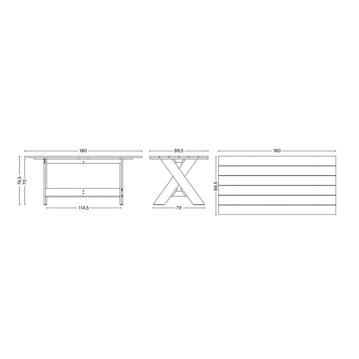 HAY Crate Gartenesstisch 180cm