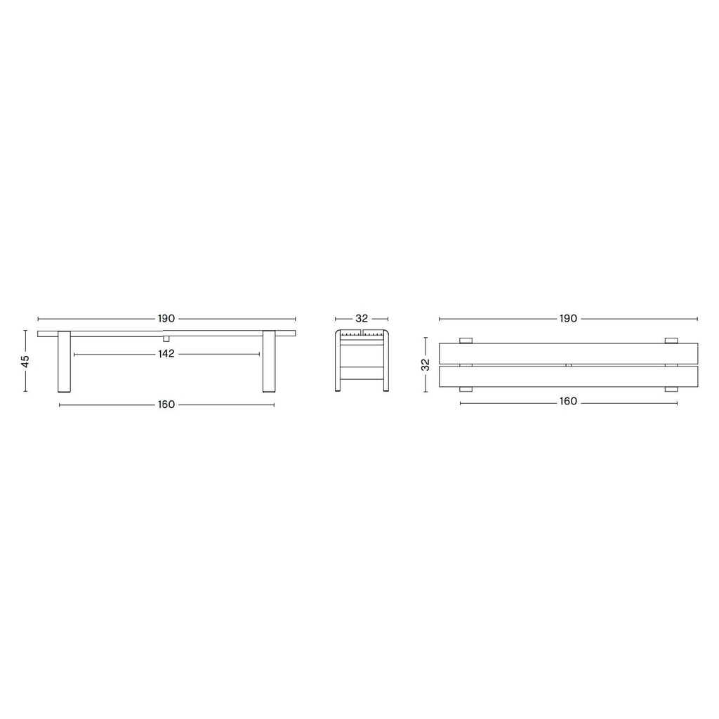 HAY Weekday Gartenbank 190cm
