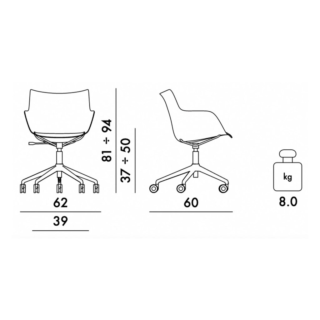 Kartell Q/Wood Bürostuhl Buche
