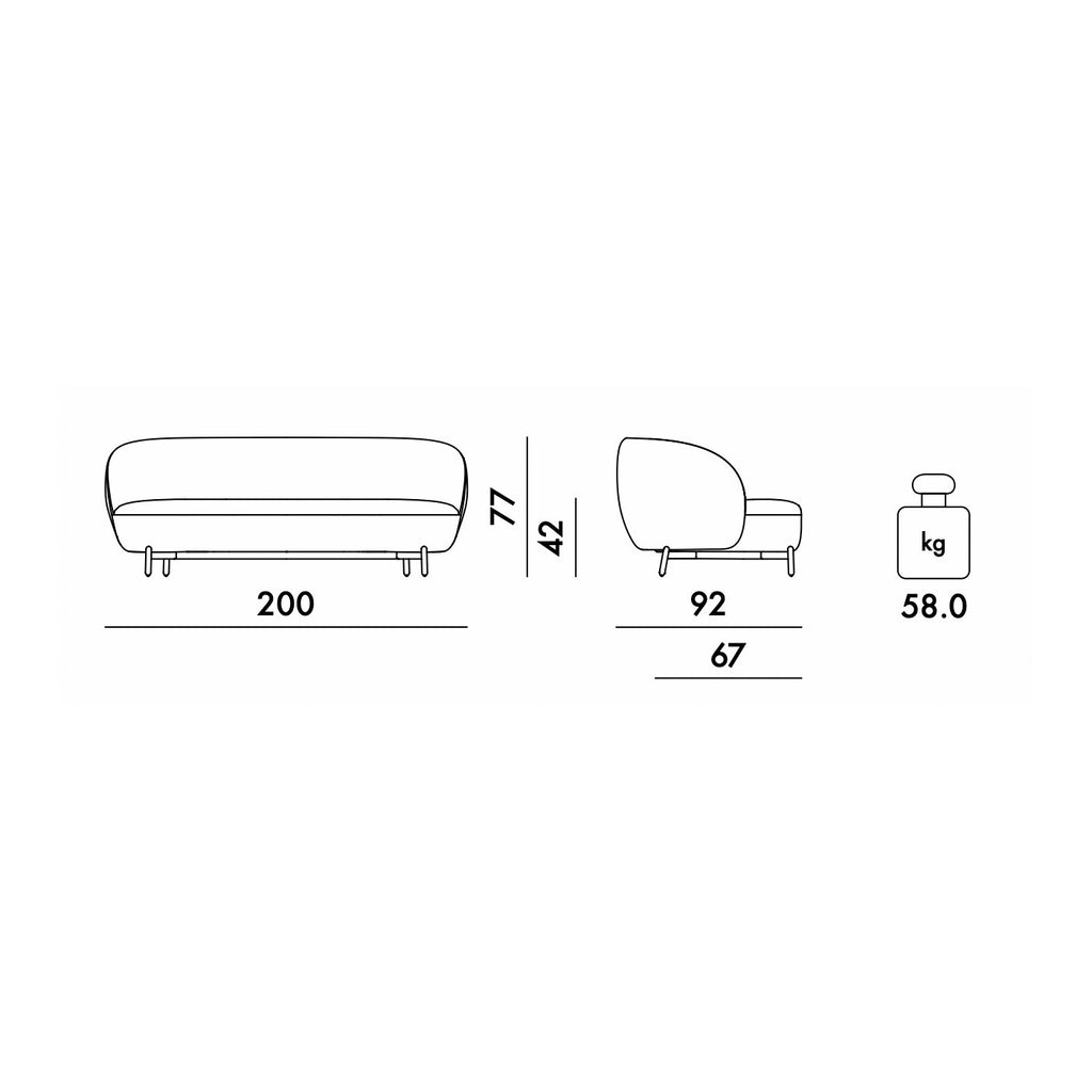 Kartell Lunam Sofa Curly