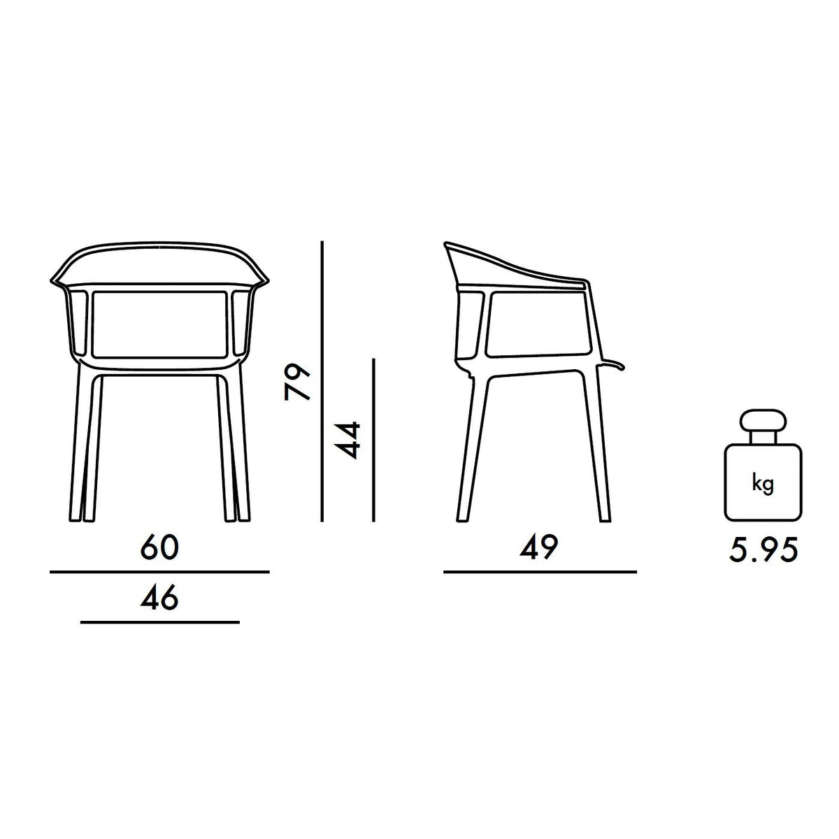 Kartell Papyrus Armlehnstuhl