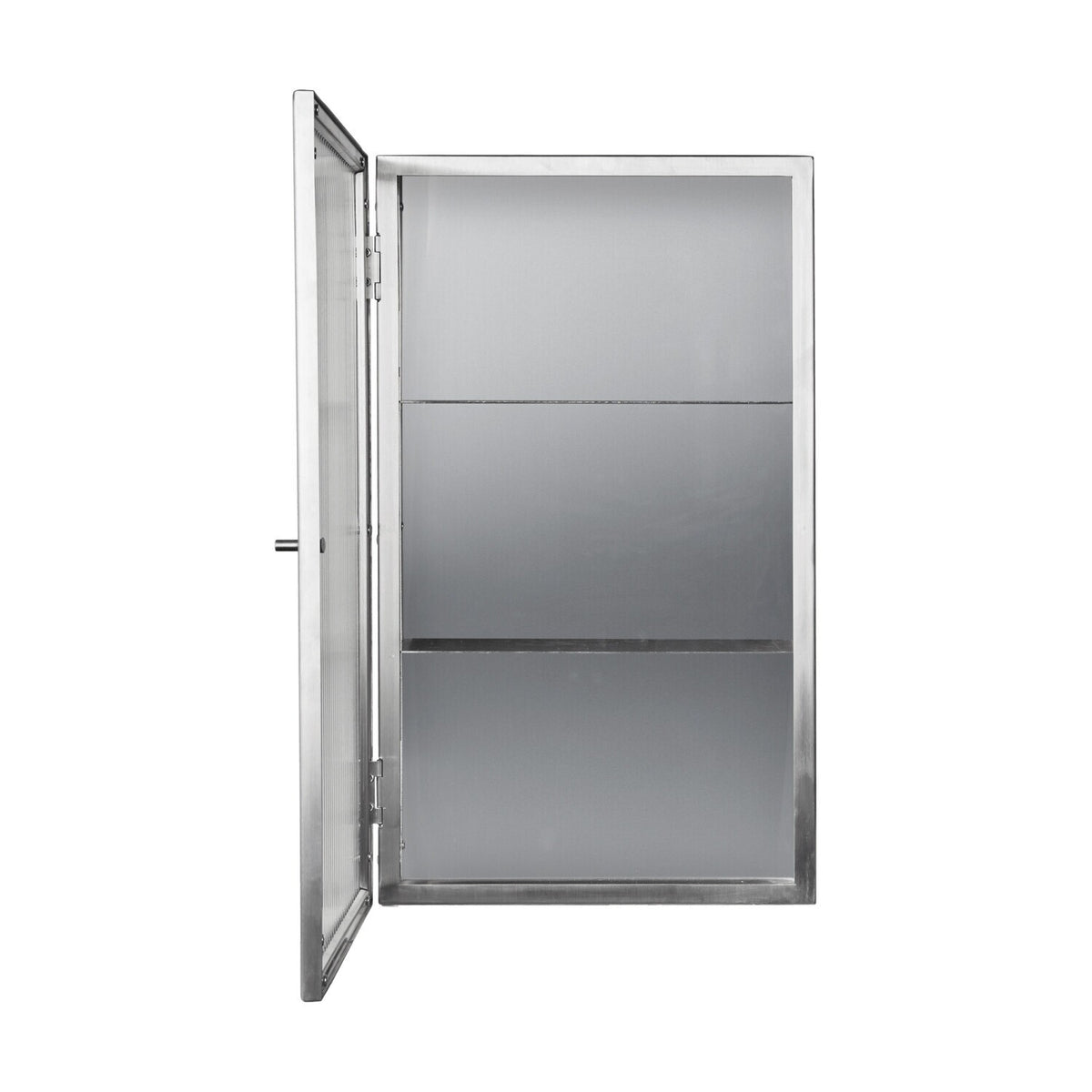 Ferm Living Haze Wandschrank geriffeltes Glas 35x60cm Edelstahl