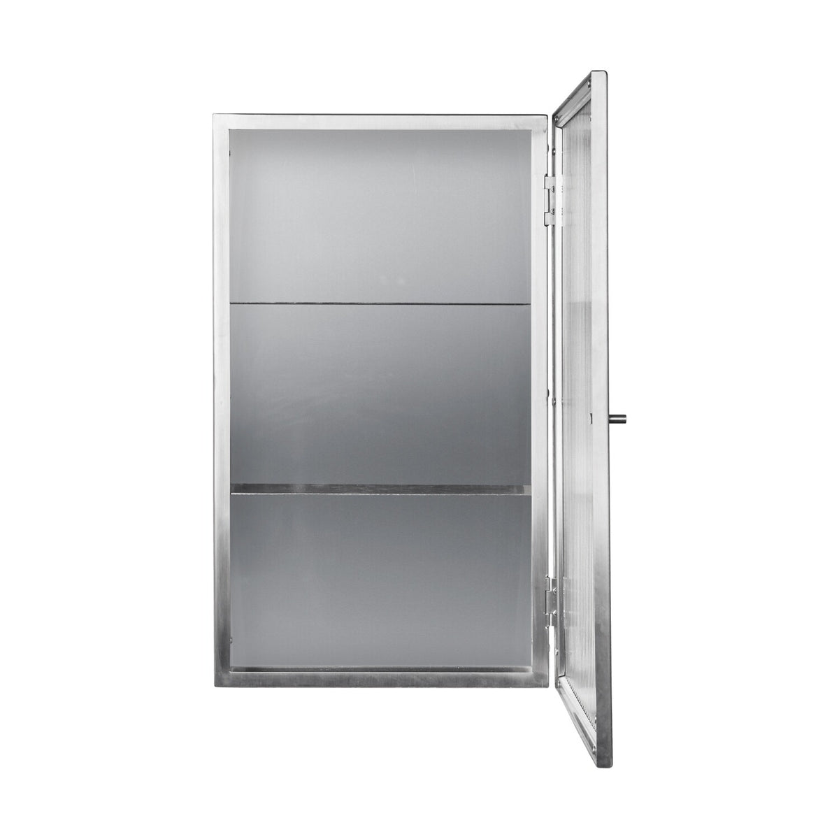 Ferm Living Haze Wandschrank geriffeltes Glas 35x60cm Edelstahl
