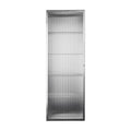 Ferm Living Haze Wandschrank geriffeltes Glas 35x100cm Edelstahl