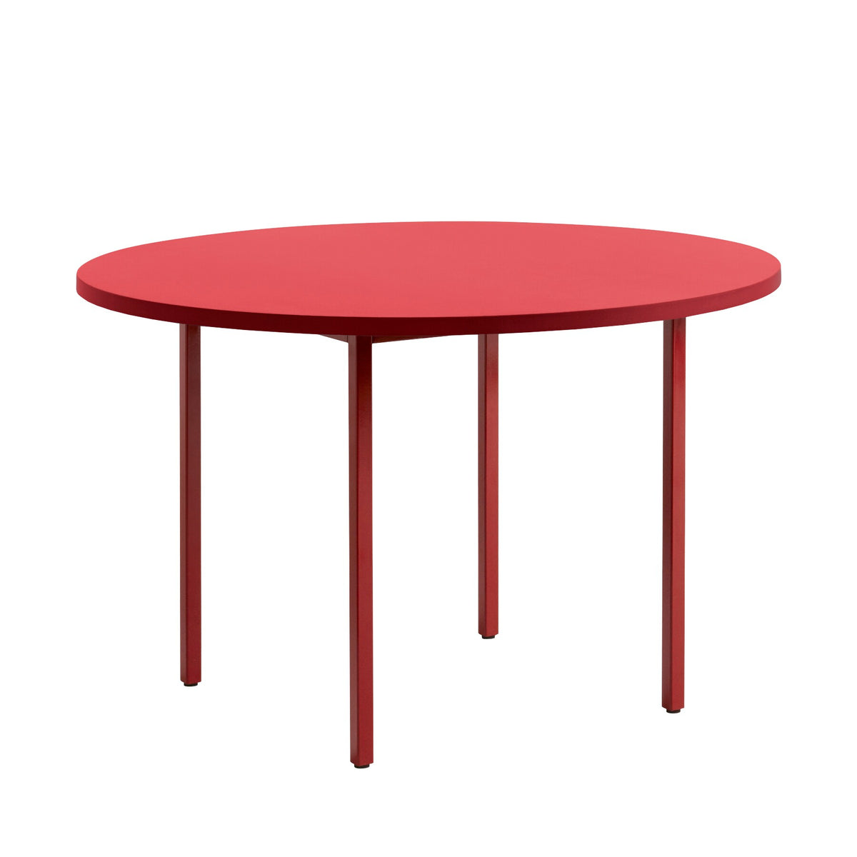 HAY Two-Colour Esstisch Gestell Kastanienrot Ø120cm