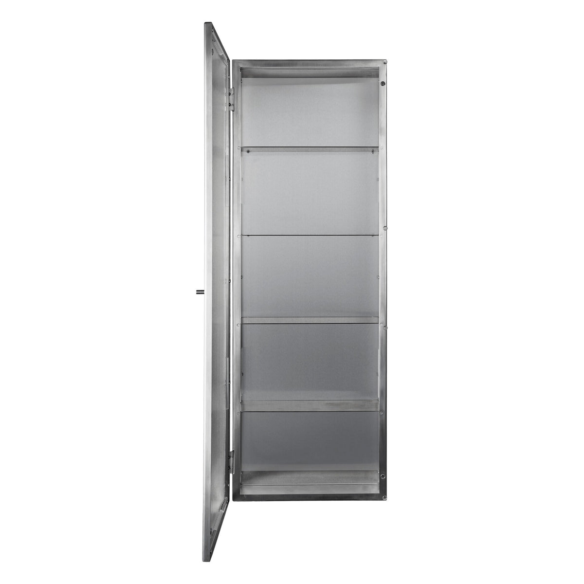 Ferm Living Haze Wandschrank geriffeltes Glas 35x100cm Edelstahl