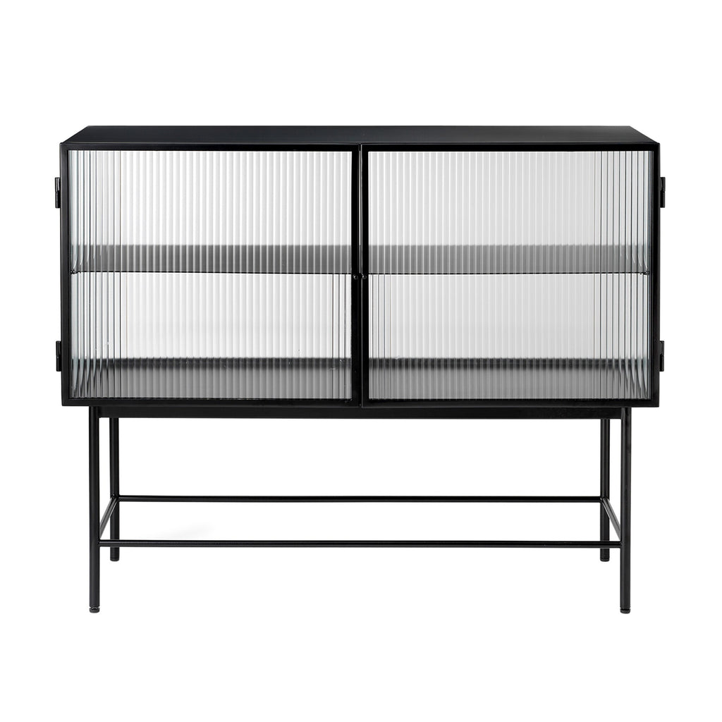 Ferm Living Haze Sideboard geriffeltes Glas