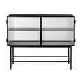 Ferm Living Haze Sideboard geriffeltes Glas