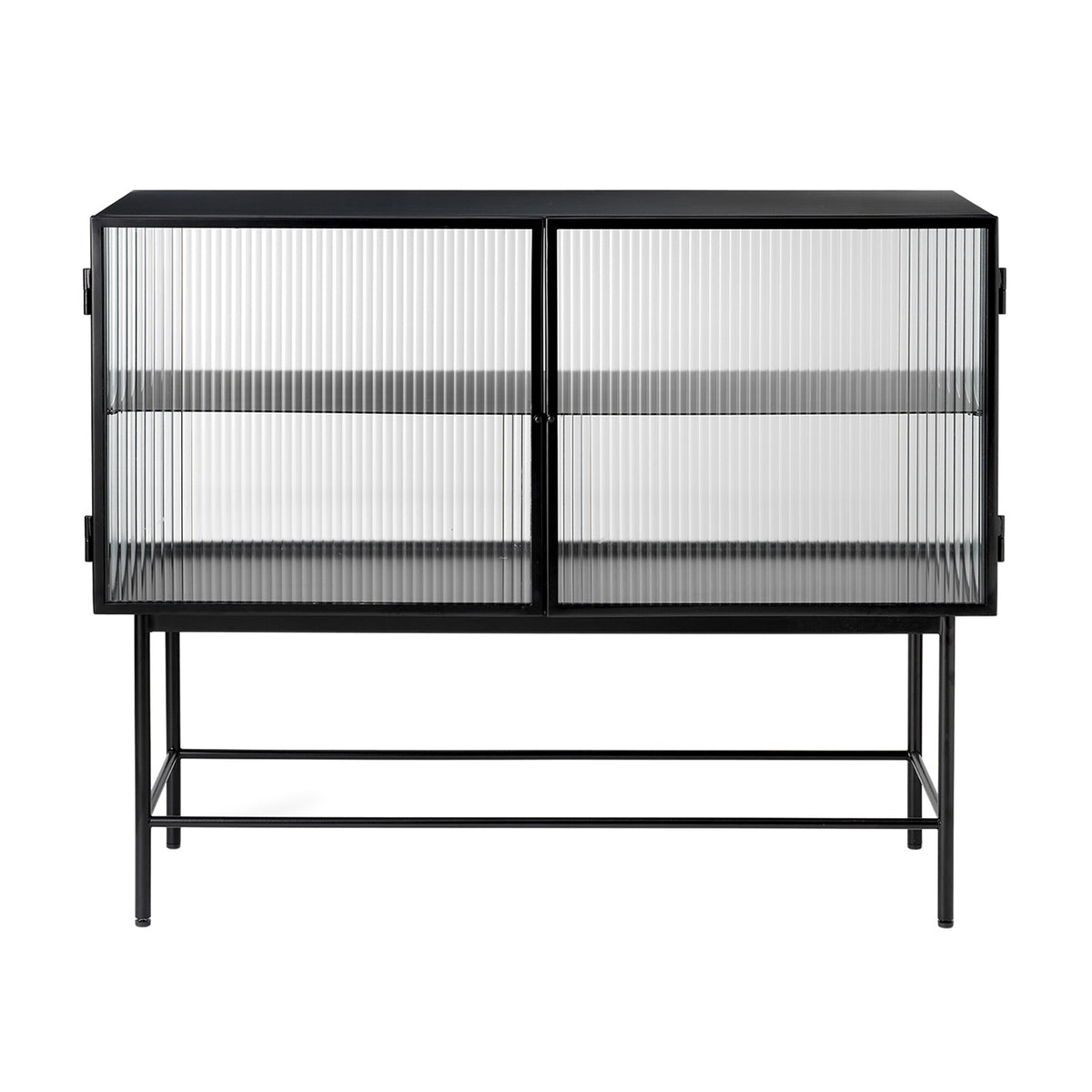 Ferm Living Haze Sideboard geriffeltes Glas
