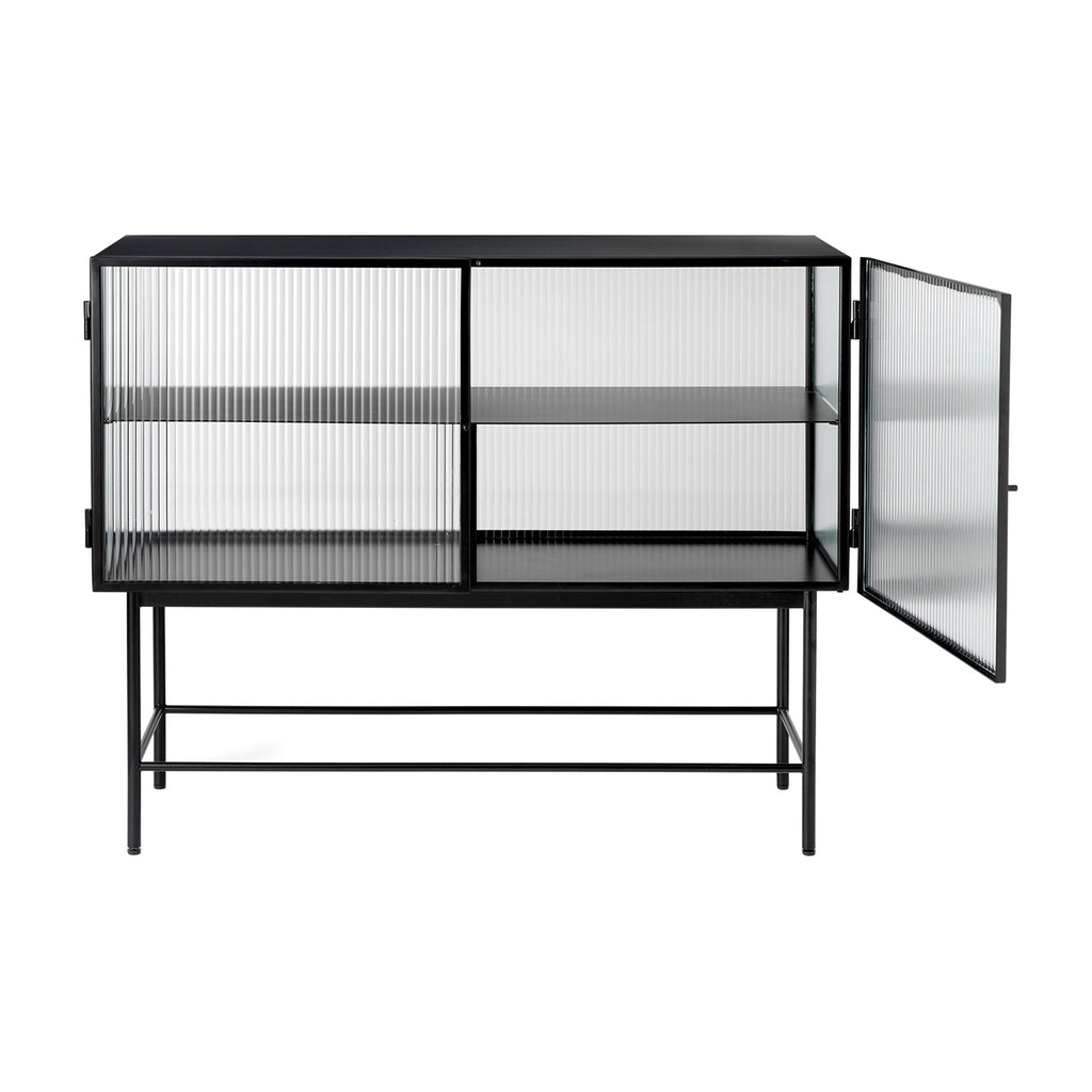 Ferm Living Haze Sideboard geriffeltes Glas