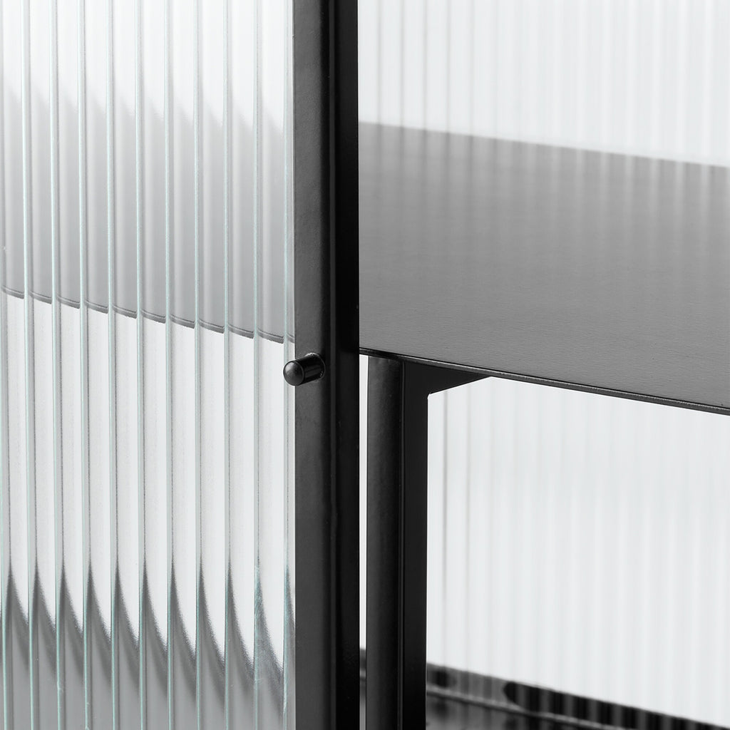 Ferm Living Haze Sideboard geriffeltes Glas