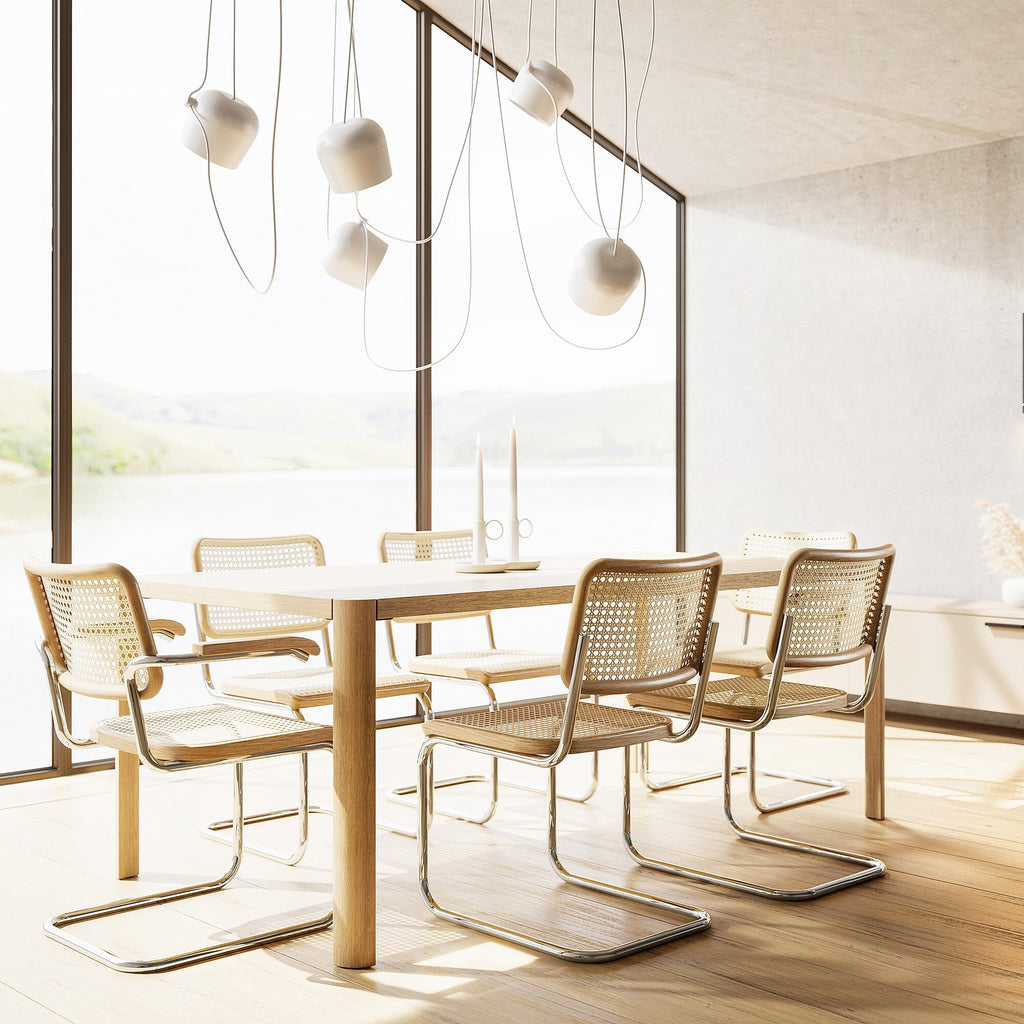Thonet S 32 V Freischwinger Stuhl mit Rohrgeflecht