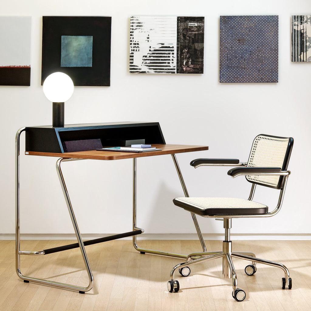Thonet S 64 VDR Drehstuhl mit Rohrgeflecht