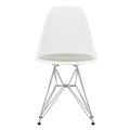 Vitra Eames Plastic Side Chair DSR gepolstert Gestell verchromt