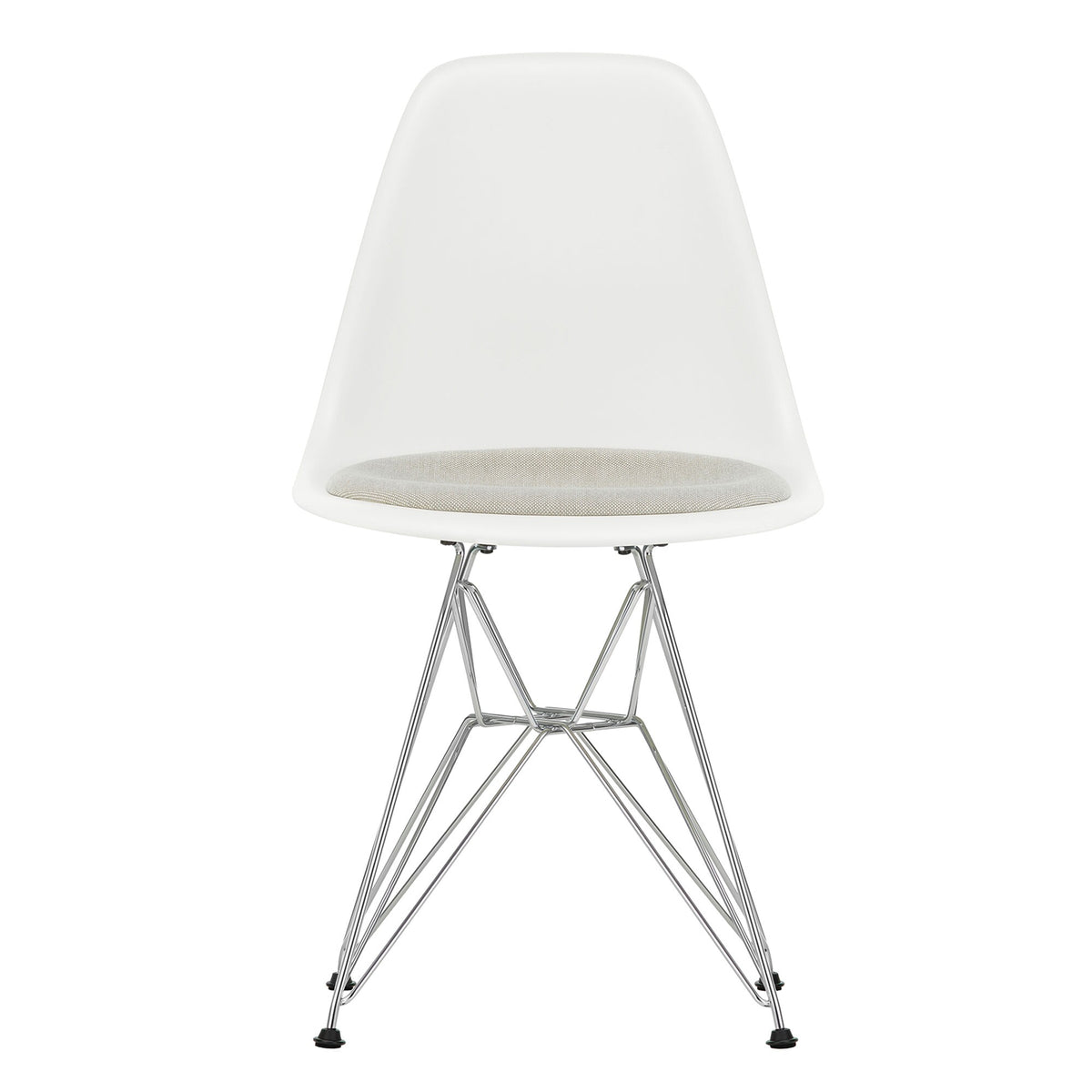 Vitra Eames Plastic Side Chair DSR gepolstert Gestell verchromt