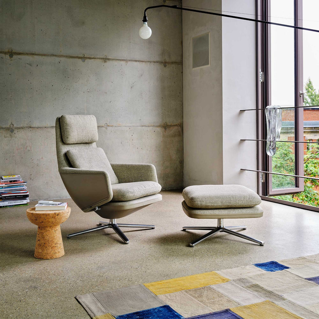 Vitra Grand Relax Sessel & Ottoman Stoff