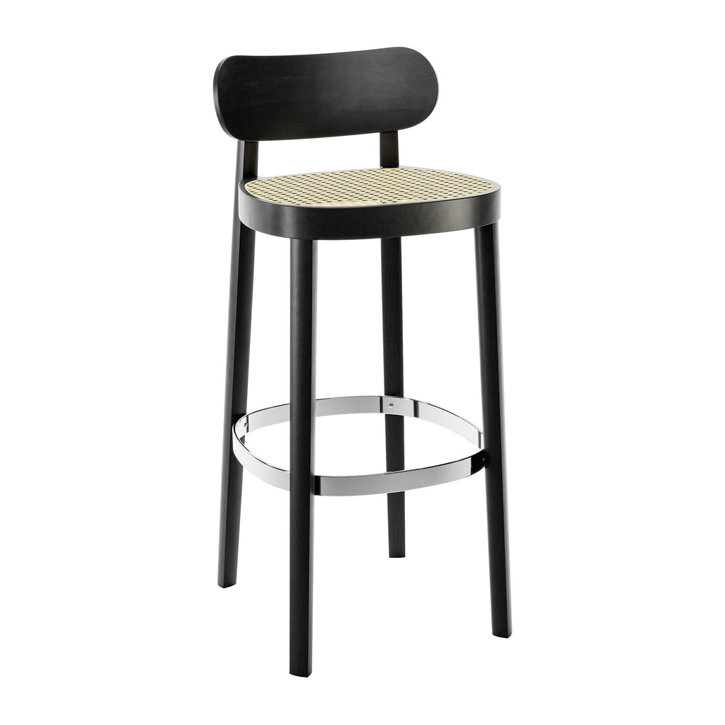 Thonet 118 H Barhocker mit Rohrgeflecht 94cm
