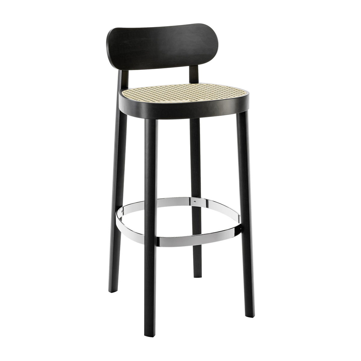 Thonet 118 H Barhocker mit Rohrgeflecht 94cm