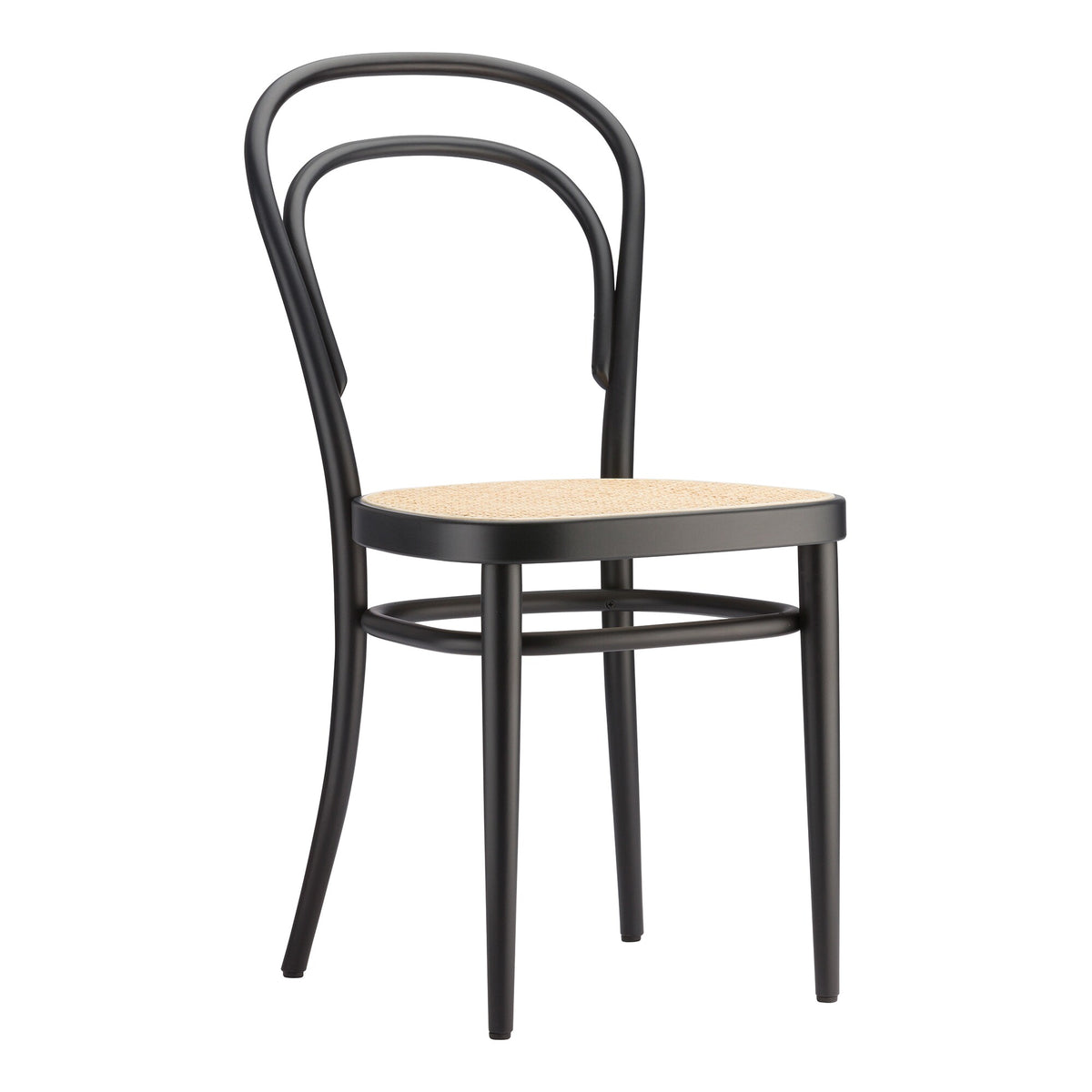 Thonet 214 Bugholzstuhl mit Rohrgeflecht