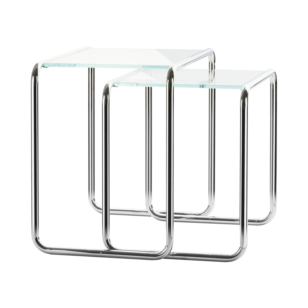Thonet B 9 Beistelltisch 2er Set Glas