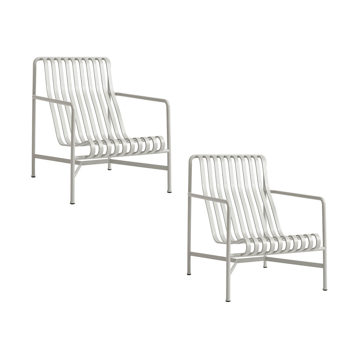 HAY Palissade Garten Loungesessel hoch 2er Set