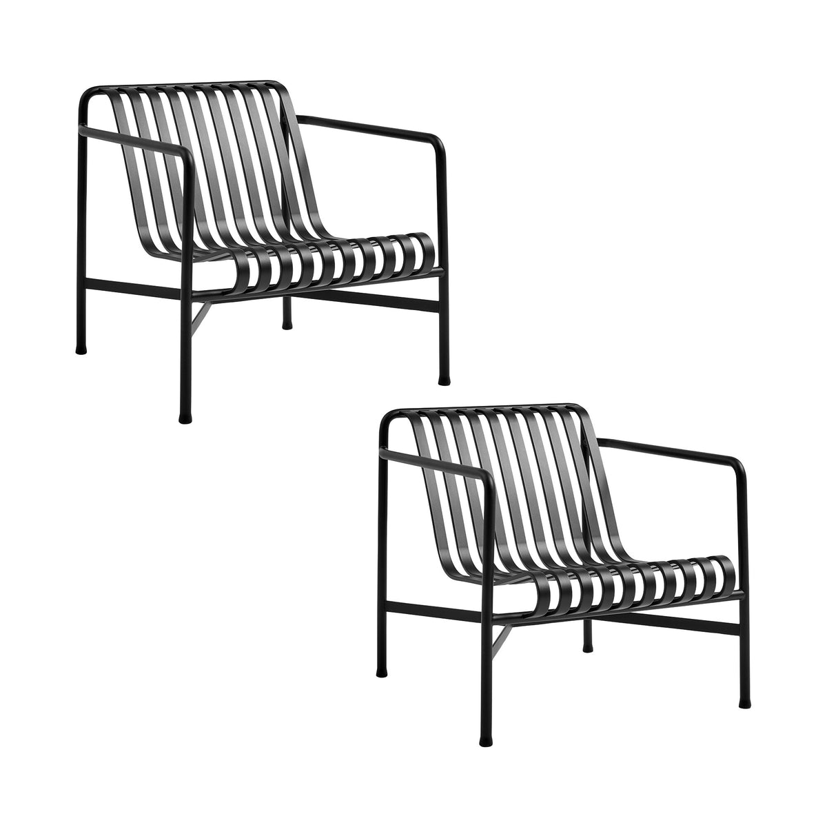 HAY Palissade Garten Loungesessel niedrig 2er Set