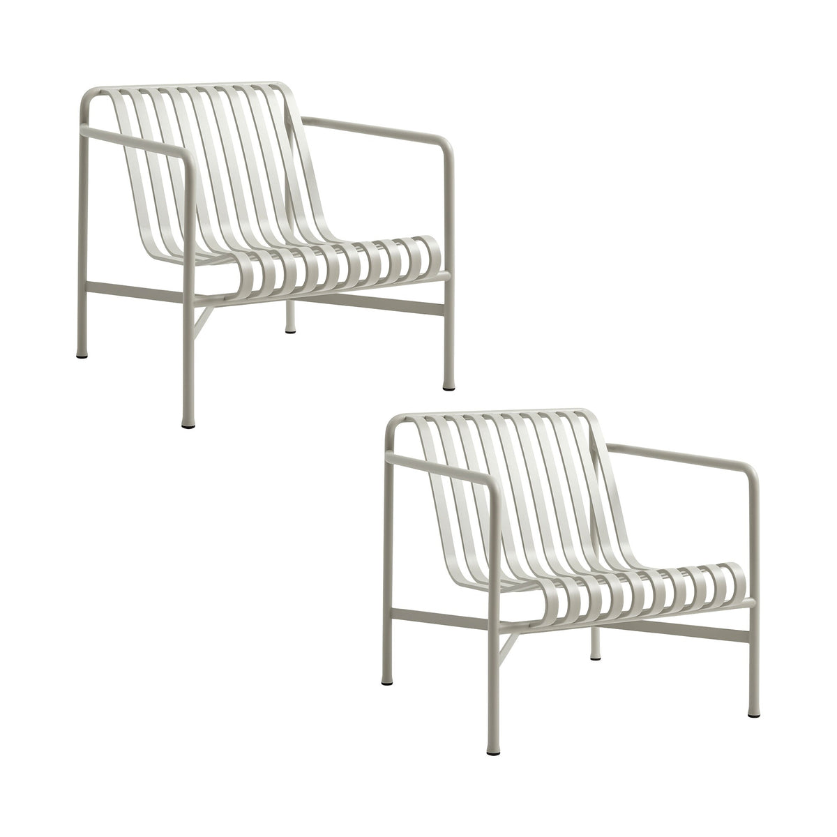 HAY Palissade Garten Loungesessel niedrig 2er Set