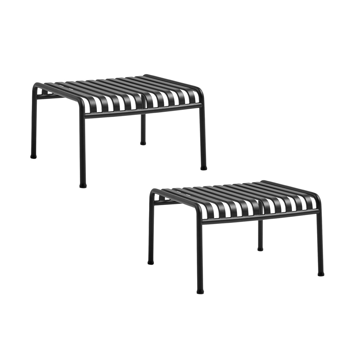 HAY Palissade Ottoman/ Gartenbeistelltisch 2er Set