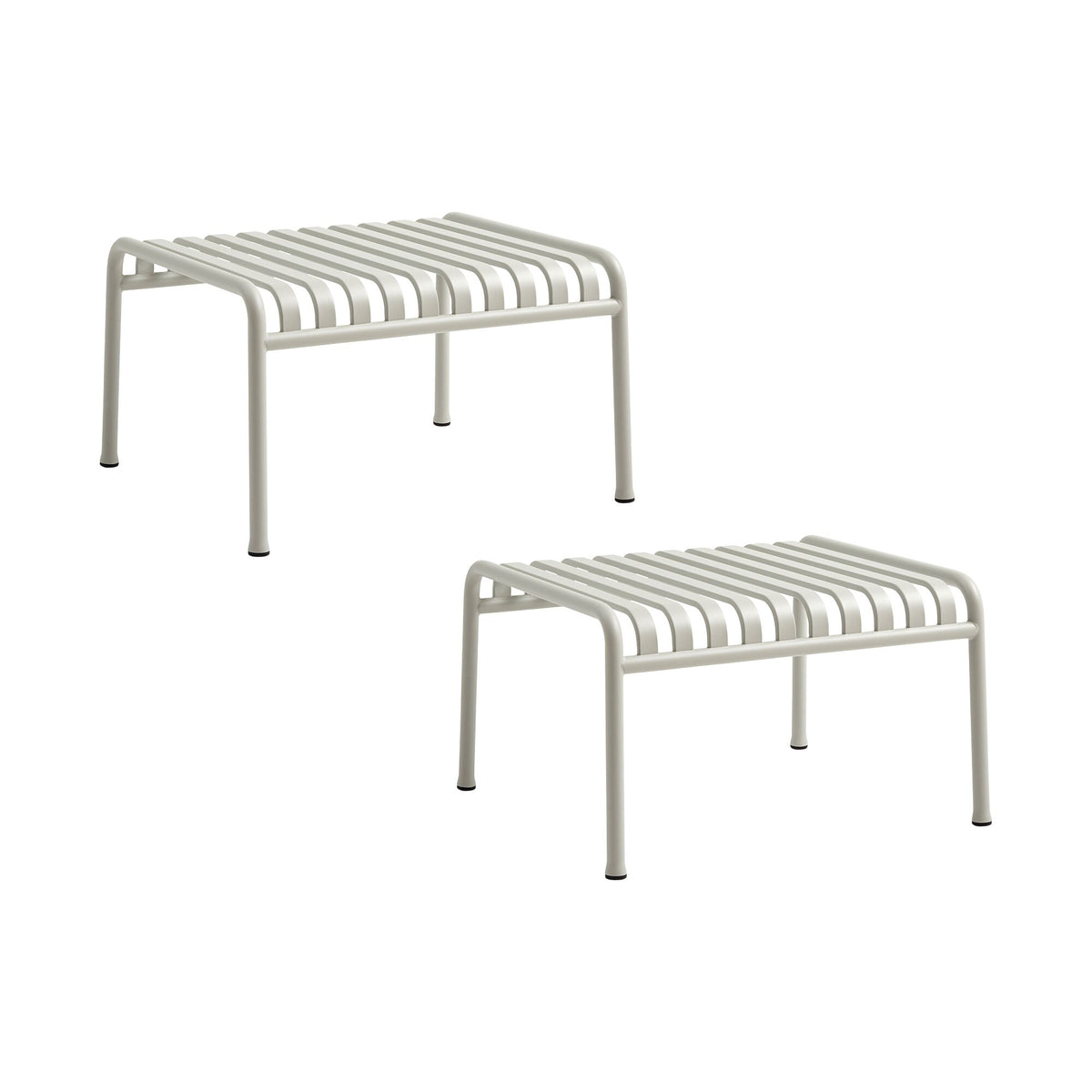 HAY Palissade Ottoman/ Gartenbeistelltisch 2er Set