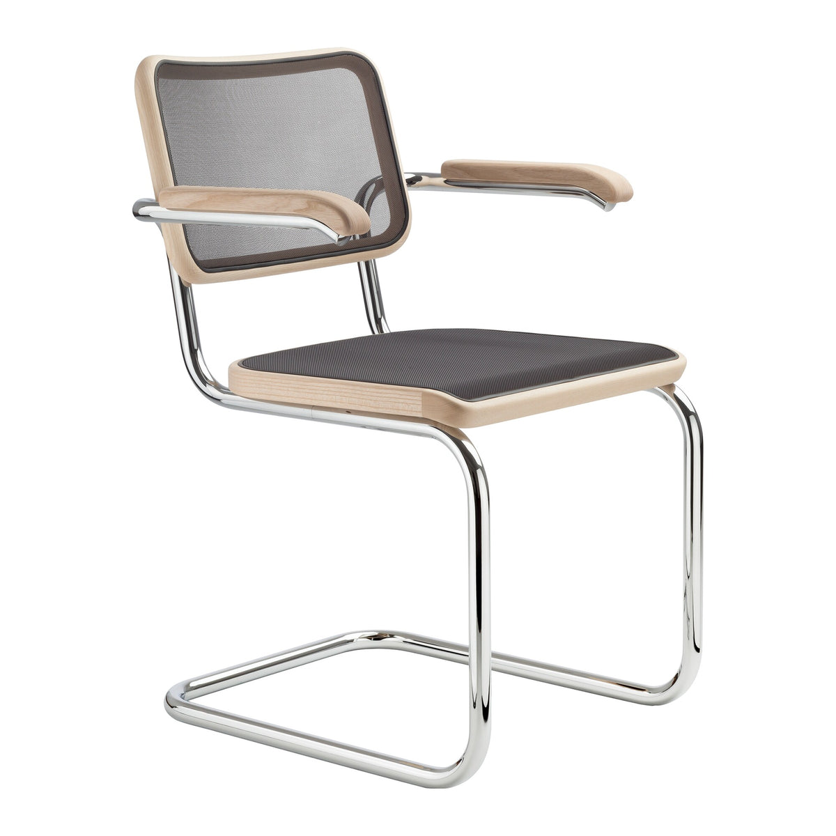 Thonet S 64 N Pure Materials Freischwinger Armlehnstuhl Esche