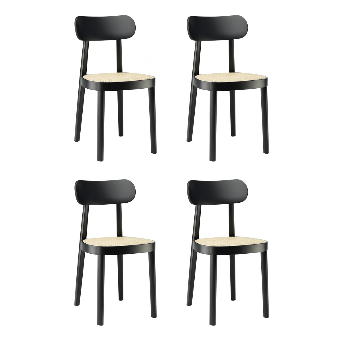 Thonet 118 Stuhl mit Rohrgeflecht 4er Set