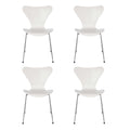 Fritz Hansen Serie 7™ Stuhl gefärbte Esche Gestell Verchromt 4er Set
