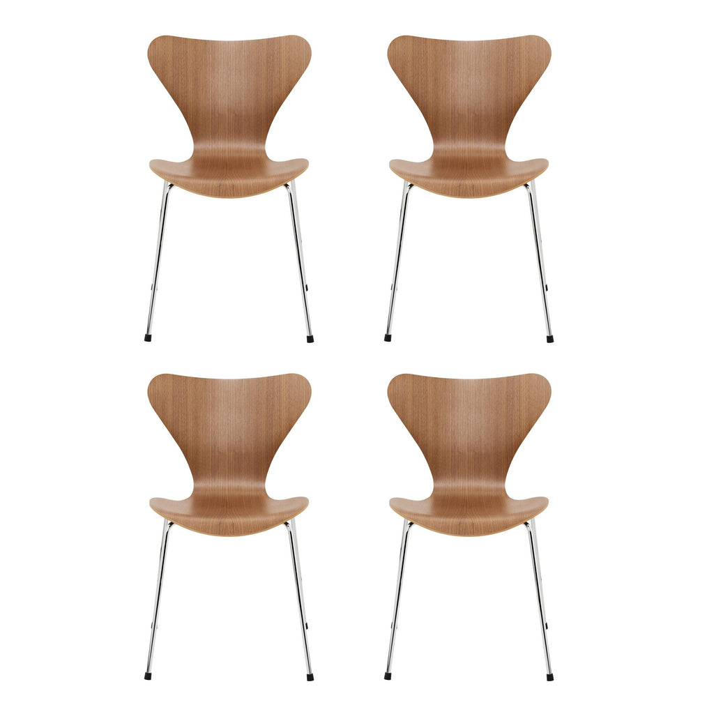 Fritz Hansen Serie 7™ Stuhl Naturfurnier 4er Set