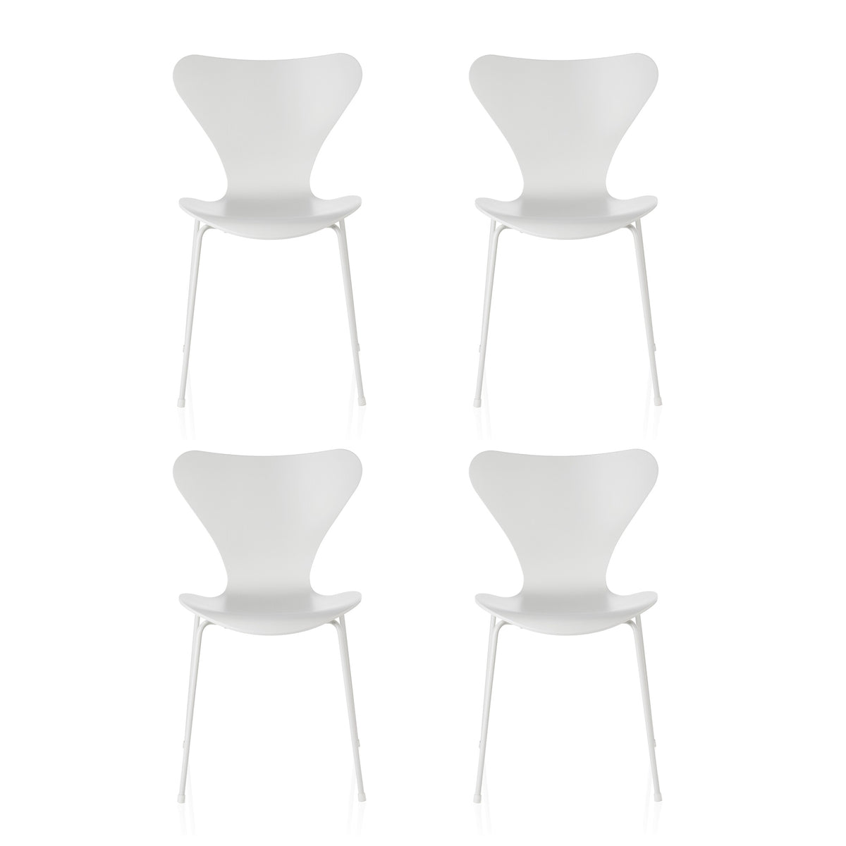 Fritz Hansen Serie 7™ Stuhl lackiert Monochrom 4er Set